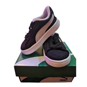 Puma Suede Classic XXI AC Inf Toddler Sneakers Size 4C Black White NIB